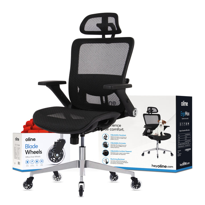 Oline ErgoMax Ergonomic Swivel Office Chair w/ Lumbar Support (For Parts) - VMInnovations