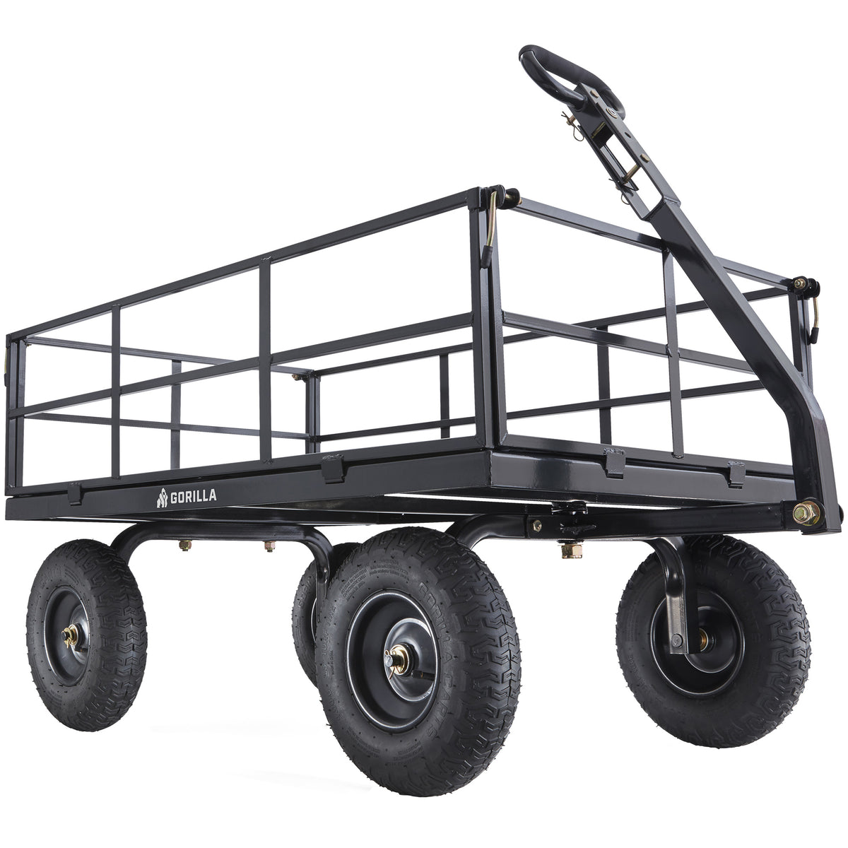 Gorilla Cart 9 Cubic Feet Heavy Duty Steel Utility Wagon Cart, Black (Open Box) - VMInnovations