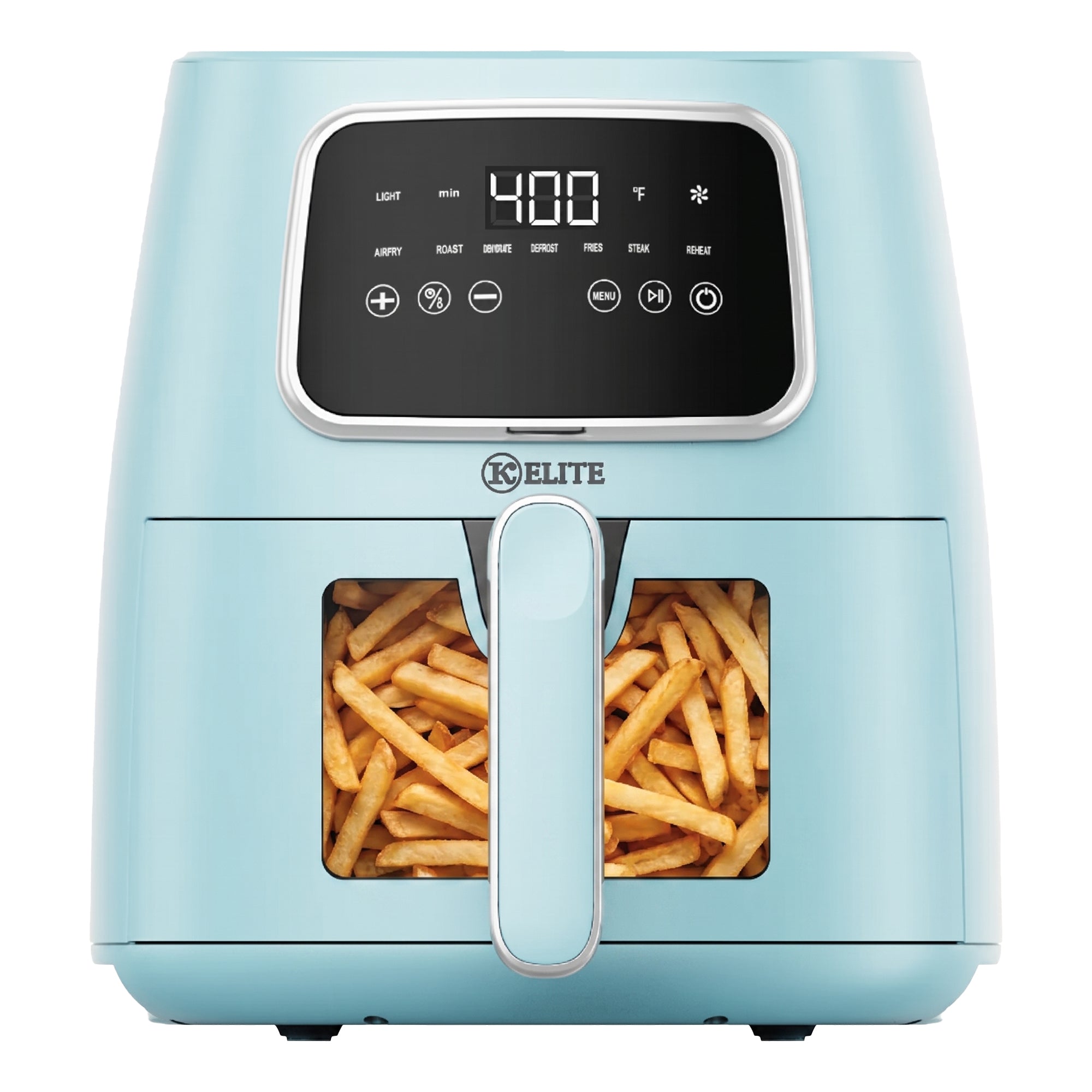 Kitchen Elite 5.5 Qt Digital Air Fryer, 7-in-1 Small Airfryer, Blue (Open Box)