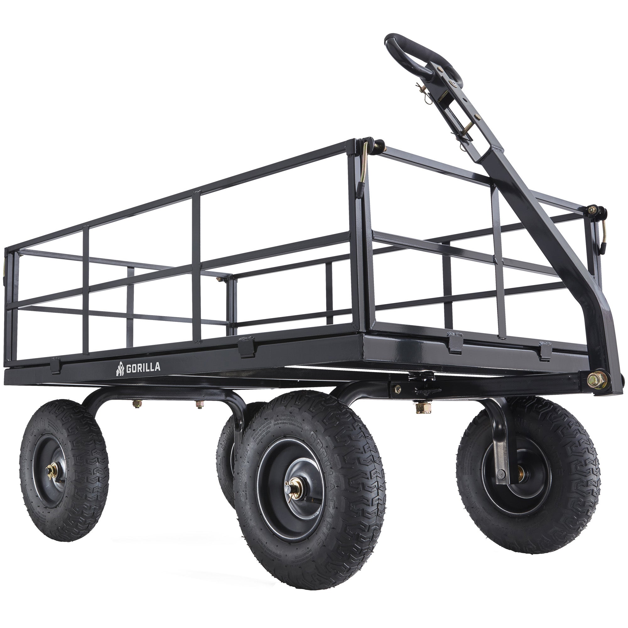 Gorilla Carts Steel Utility Cart, 9 Cubic Feet Garden Wagon with Removable Sides