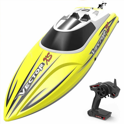 Vector XS 20 MPH Remote Control Outdoor Electric Racing Boat, Yellow (Open Box)