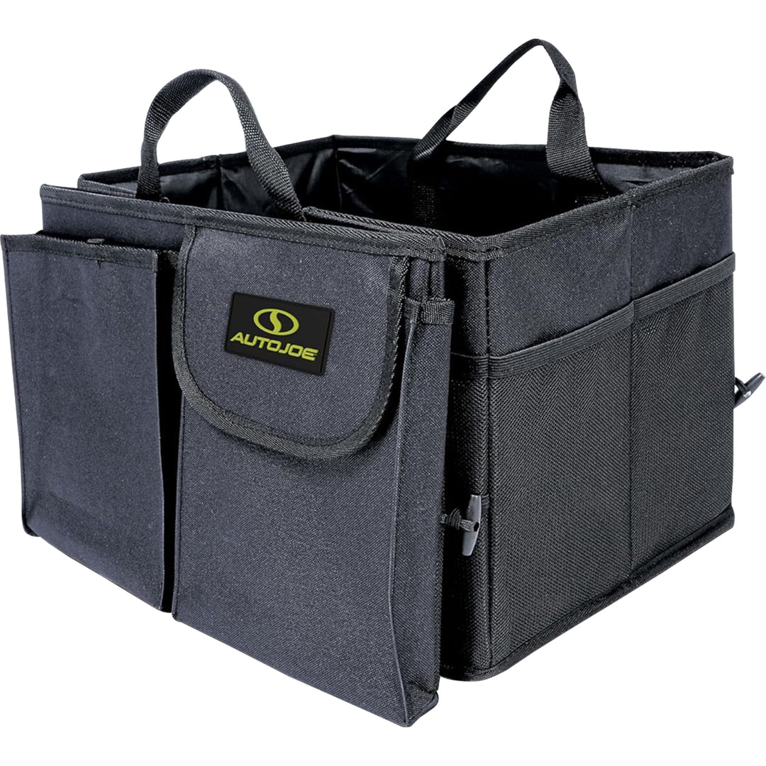 Auto Joe Collapsible Trunk Organizer Storage Caddy with Staps, ATJ-CTSO-BLK