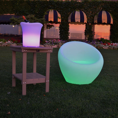 Main Access Ibiza Weatherproof Chair LED Color Changing Stool w/ Remote Control - VMInnovations