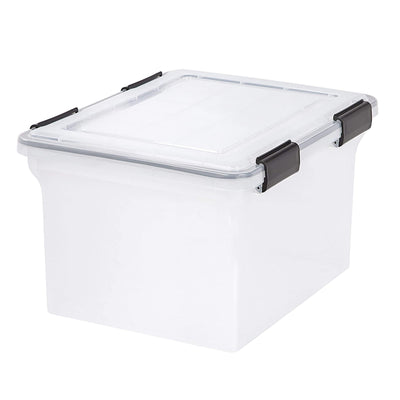 IRIS USA 32qt Letter & Legal Size Weather Tight Storage Container (18 Pack)