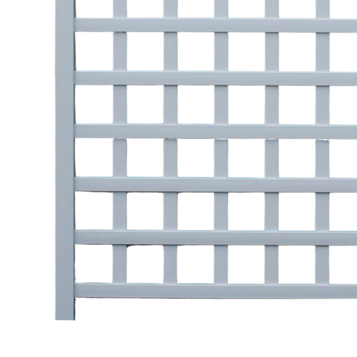 Dura-Trel Country Garden 35 x 66 Inch Vinyl Outdoor Garden Patio Trellis, White - VMInnovations