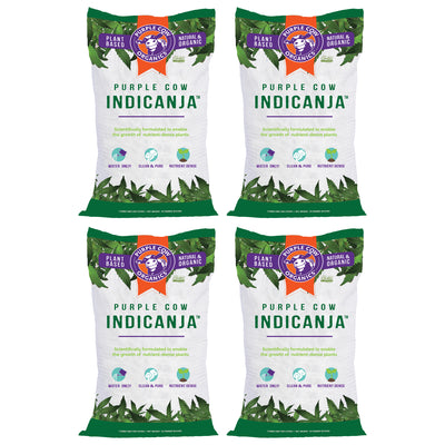 Purple Cow Organics IndiCanja Organic Indoor Living Plant Based Compost Soil (4 Pack)