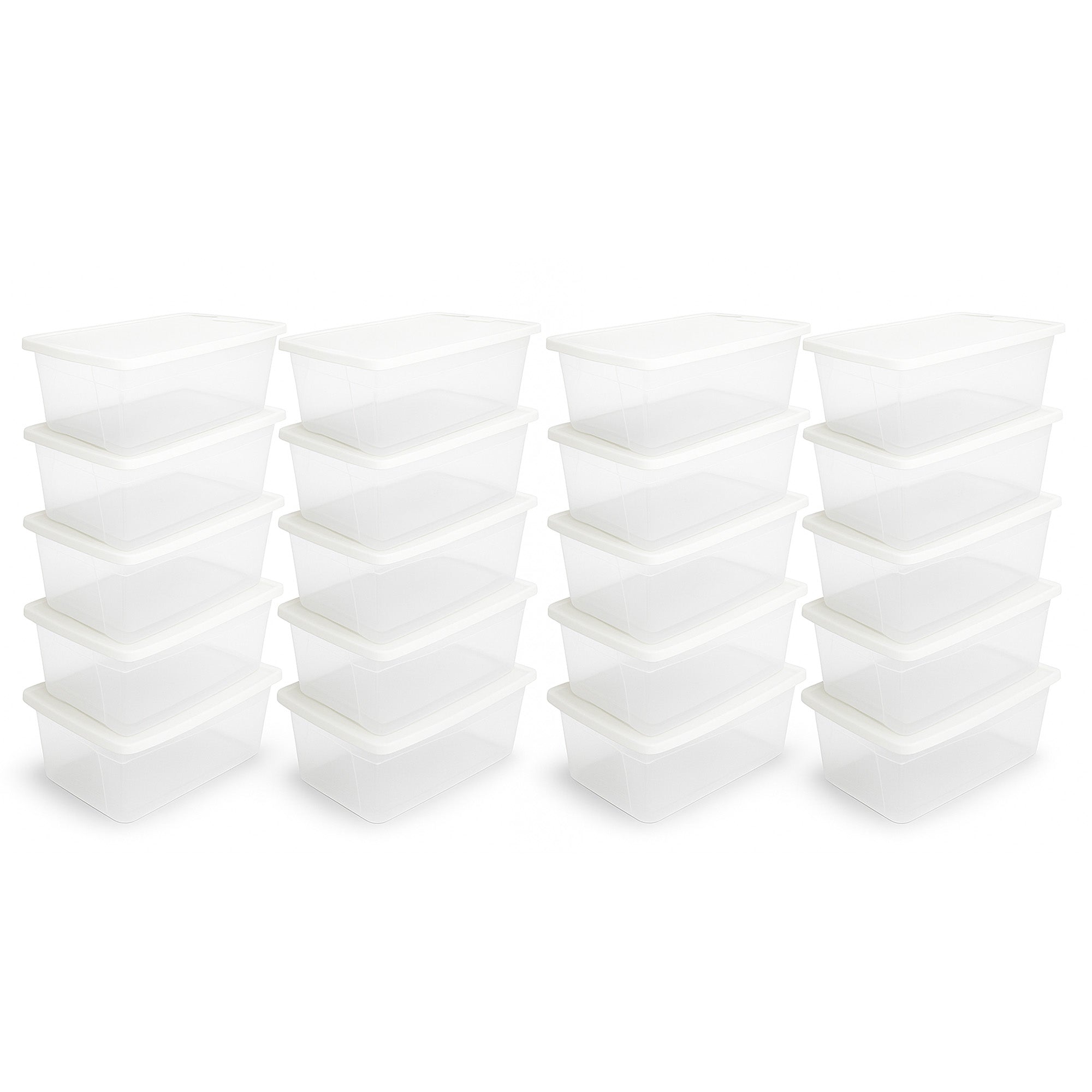 Homz 6 Qt Multipurpose Plastic Storage Containers with Latching Lid (2 Pack)