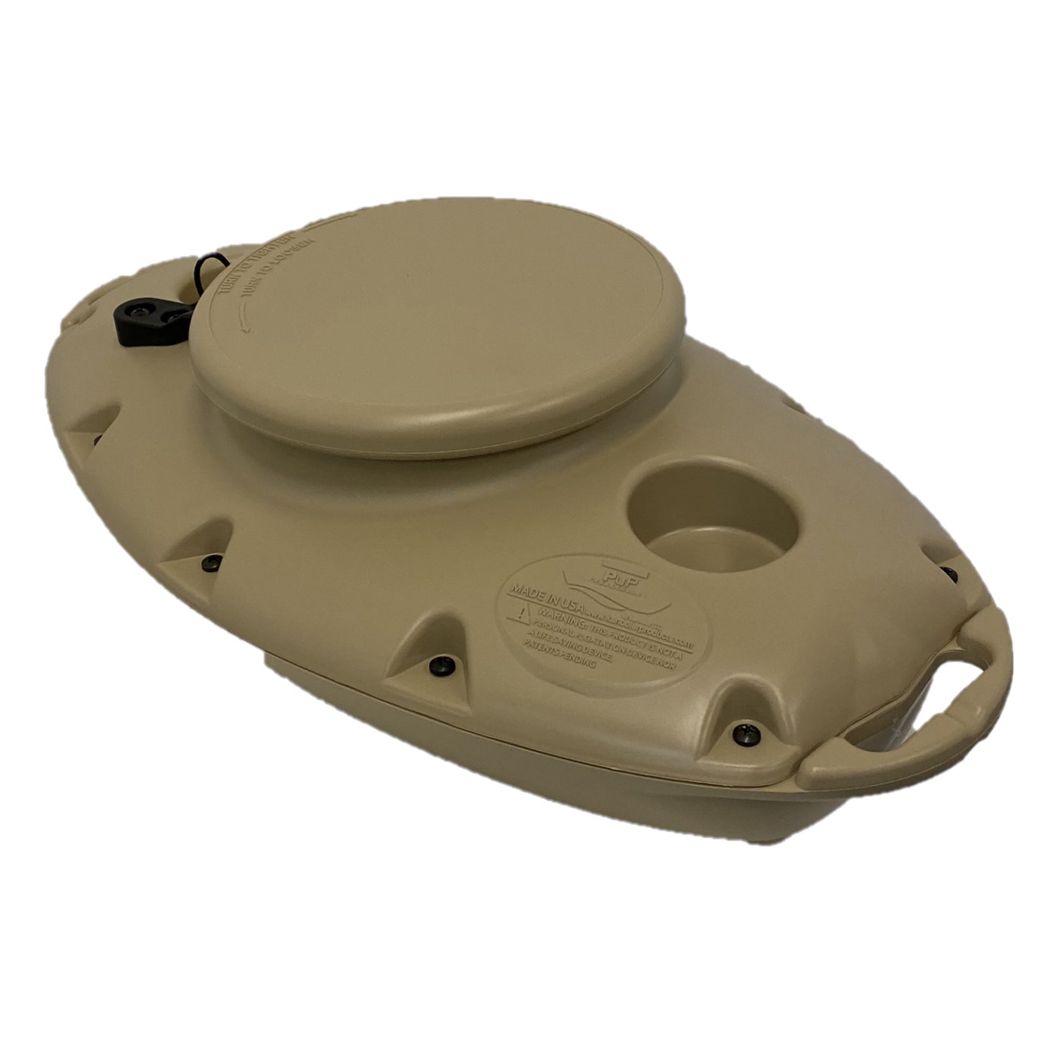 CreekKooler Pup 15 Quart Portable Floating Beverage Water Drink Can Cooler, Tan - VMInnovations