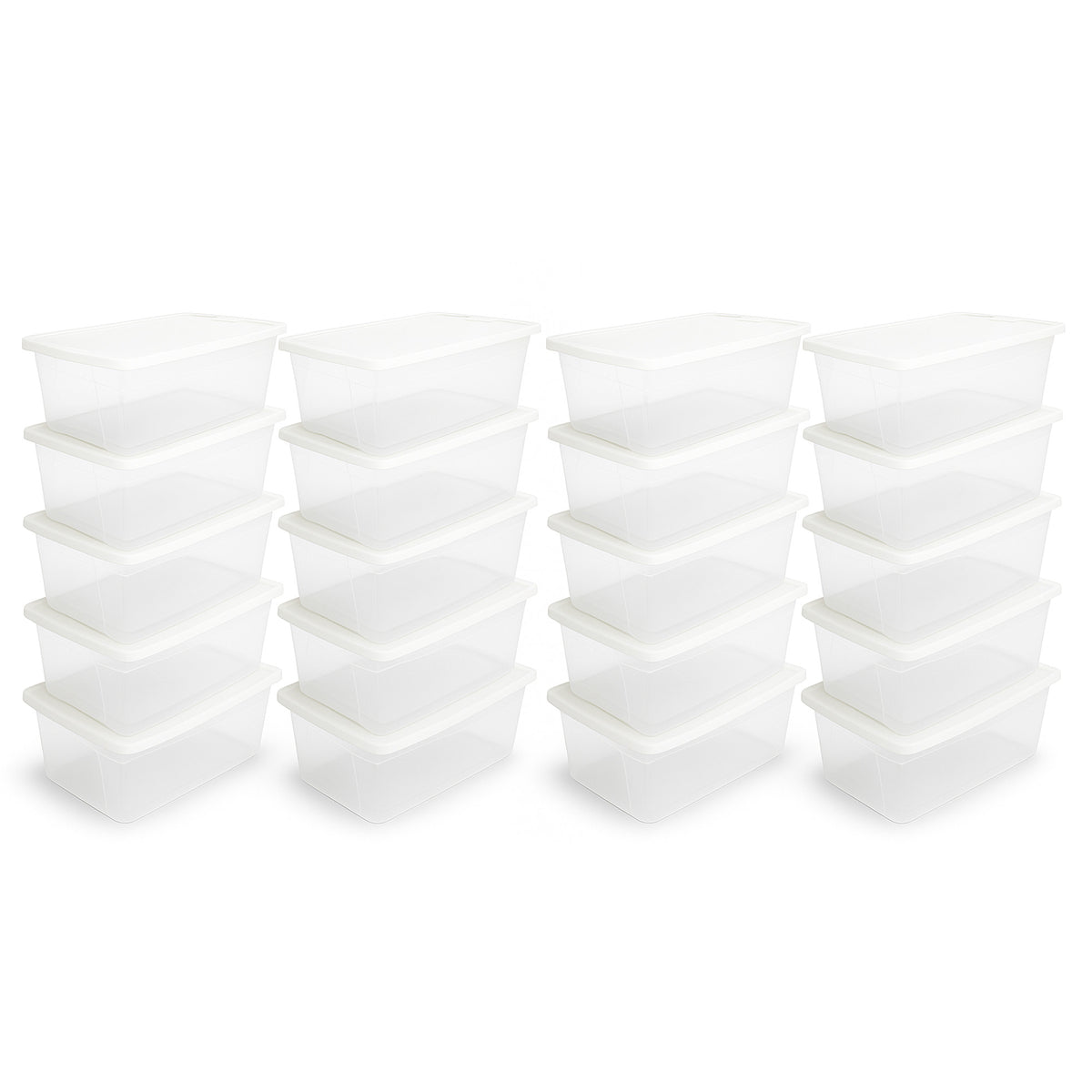 Homz 6 Qt Multipurpose Plastic Storage Containers with Latching Lid (2 Pack)