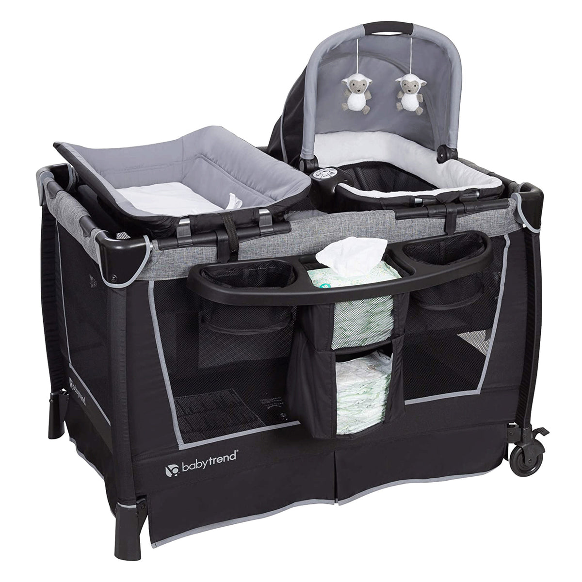 Baby Trend Retreat Twin Nursery Center w/ 2 Bassinets & Changing Table (Used) - VMInnovations