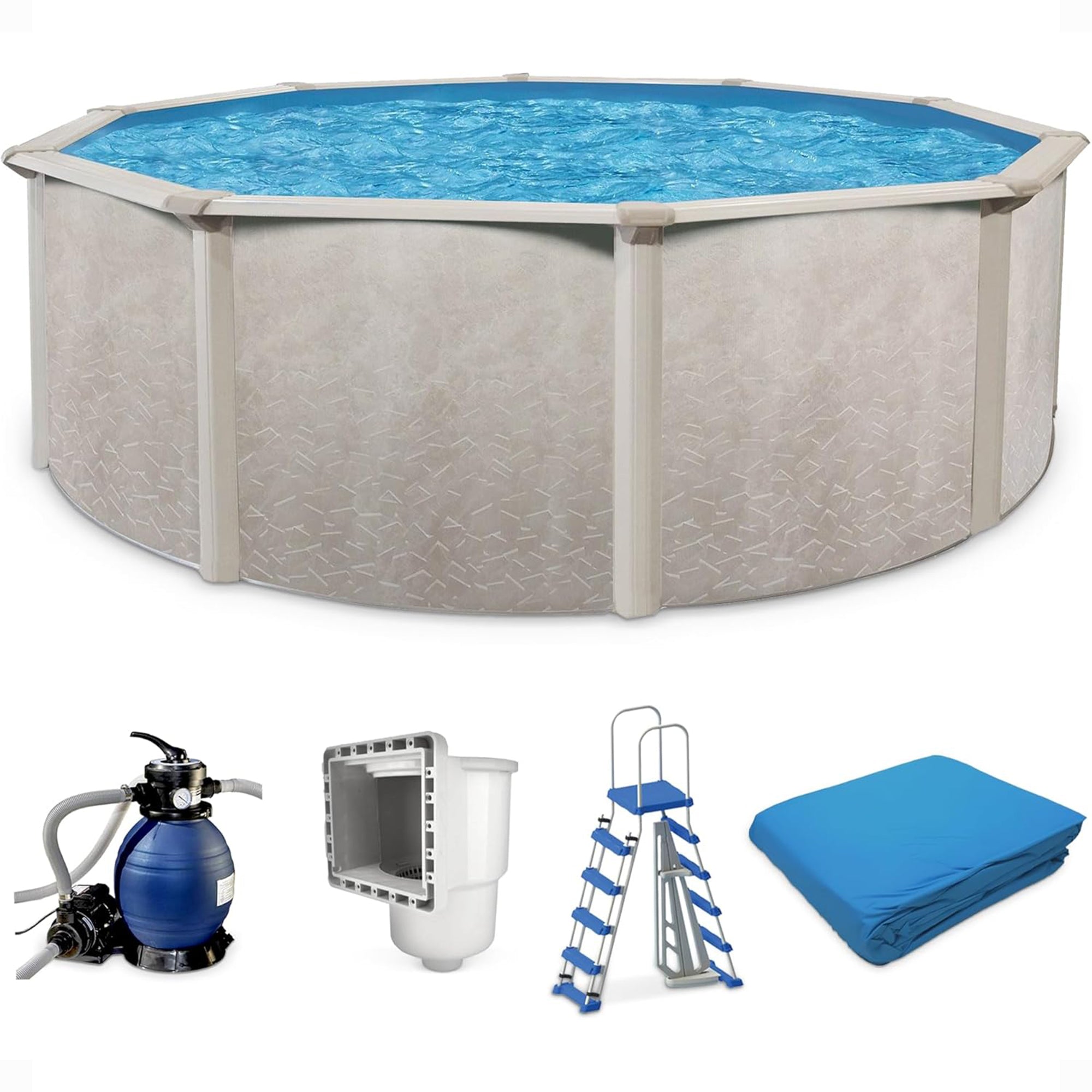 Aquarian Phoenix 18ft x 52in Above Ground Pool w/ Filter, Ladder, Liner, Skimmer - VMInnovations