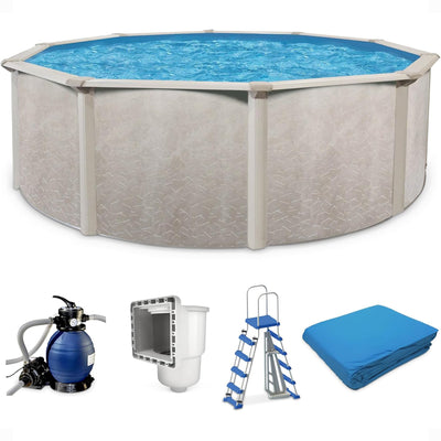 Aquarian Phoenix 18ft x 52in Above Ground Pool w/ Filter, Ladder, Liner, Skimmer - VMInnovations