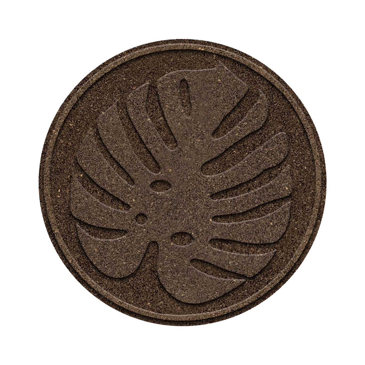 Tierra Verde 4 Pack 18" x 18" Tropical Leaf Decorative Stepping Stones, Brown