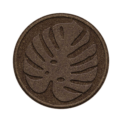 Tierra Verde 4 Pack 18" x 18" Tropical Leaf Decorative Stepping Stones, Brown