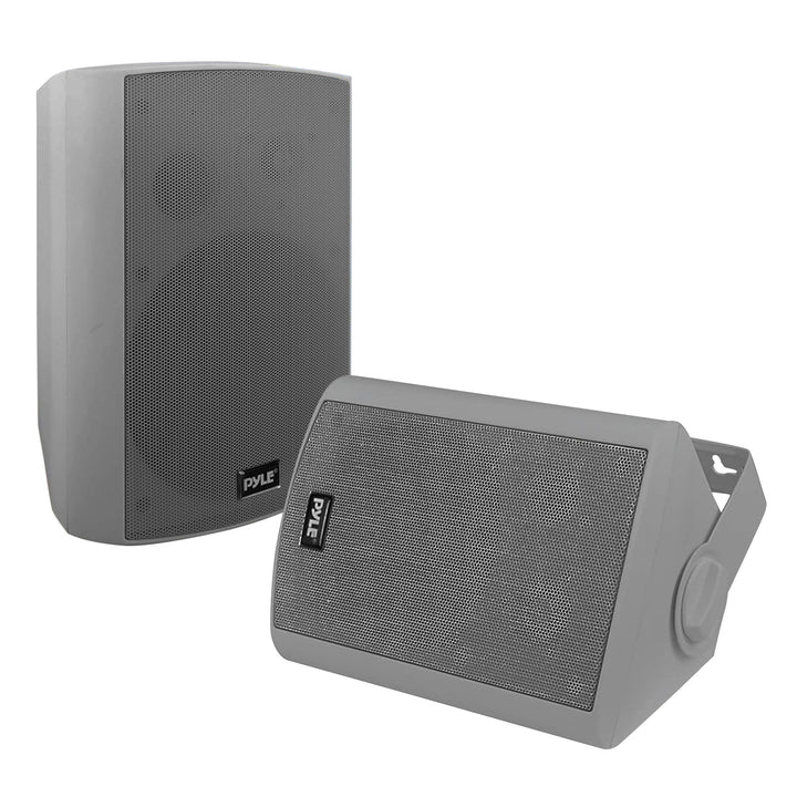 Pyle 6.5" Wireless Bluetooth Wall Mount Speaker System for Indoor Outdoor Use, Gray