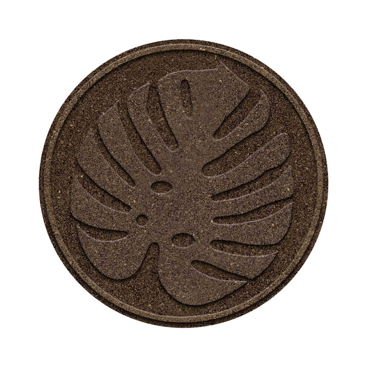 Garden Central 4 Pack 18" x 18" Tropical Leaf Decorative Stepping Stones, Brown
