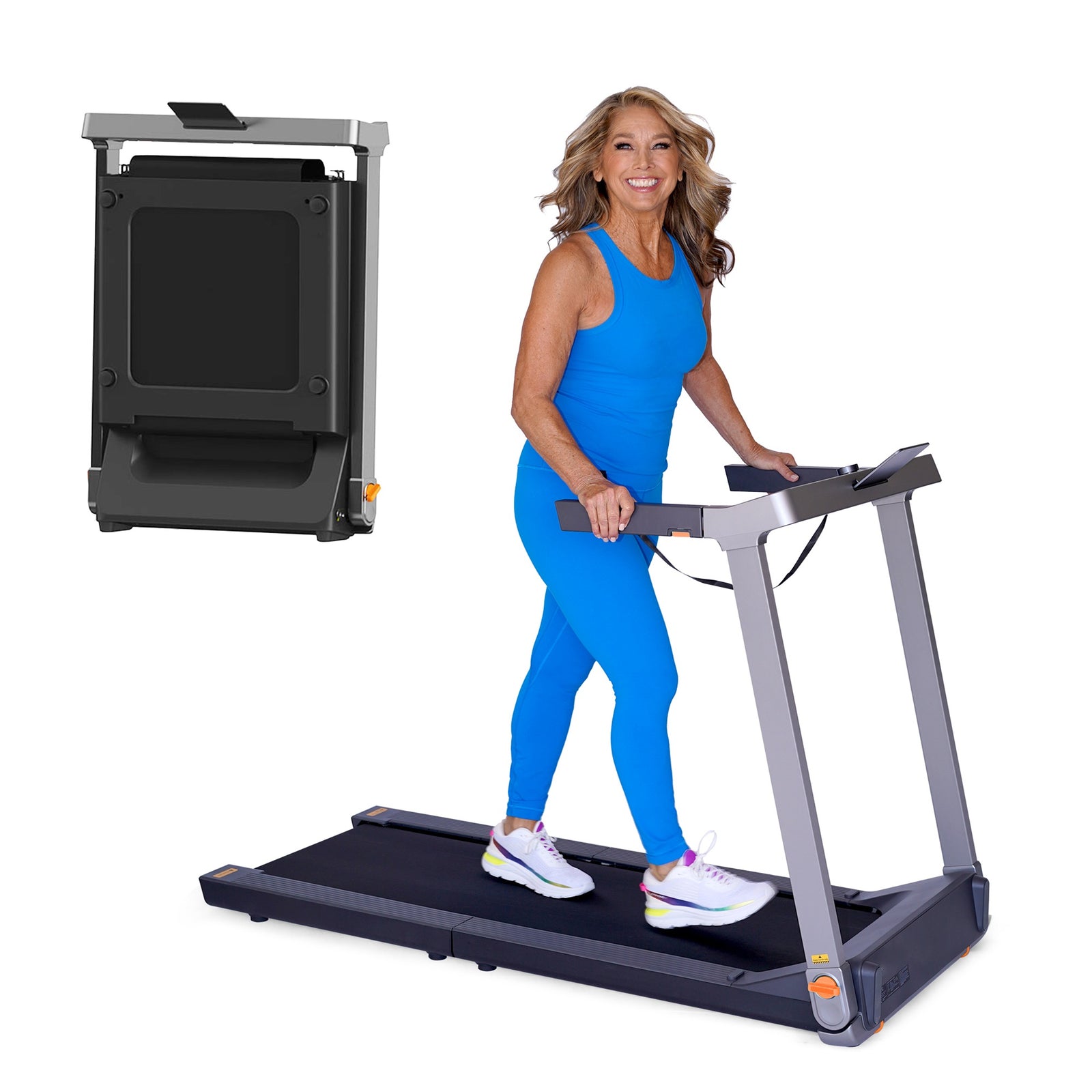 WalkingPad Austin Collapsible Treadmill w/Double Fold Technology, Gray(Open Box) - VMInnovations