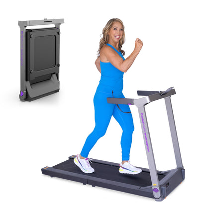 WalkingPad Denise Austin Collapsible Treadmill w/ Double Fold Technology, Purple