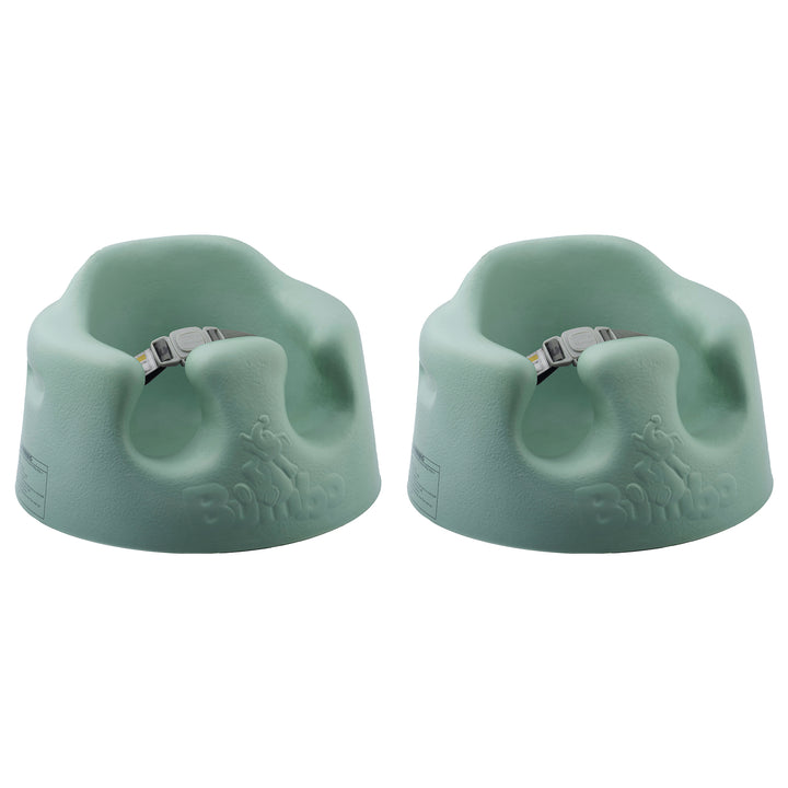 Bumbo Baby Soft Foam Wide Floor Seat w/ Adjustable Harness, 2 Pack, Hemlock