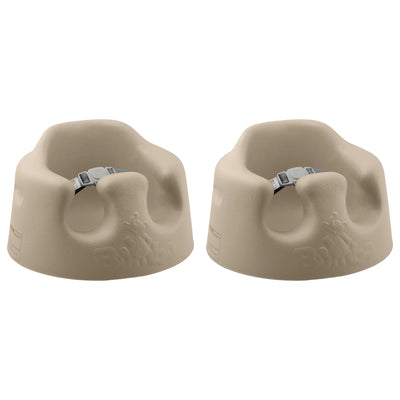 Bumbo Infant Floor Seat Sit Up Chair with Adjustable Harness, Taupe (2 Pack)