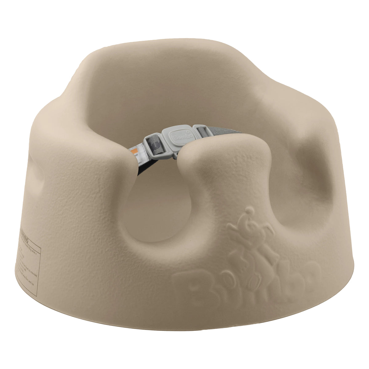 Bumbo Infant Floor Seat Baby Sit Up Chair with Adjustable Safety Harness, Taupe