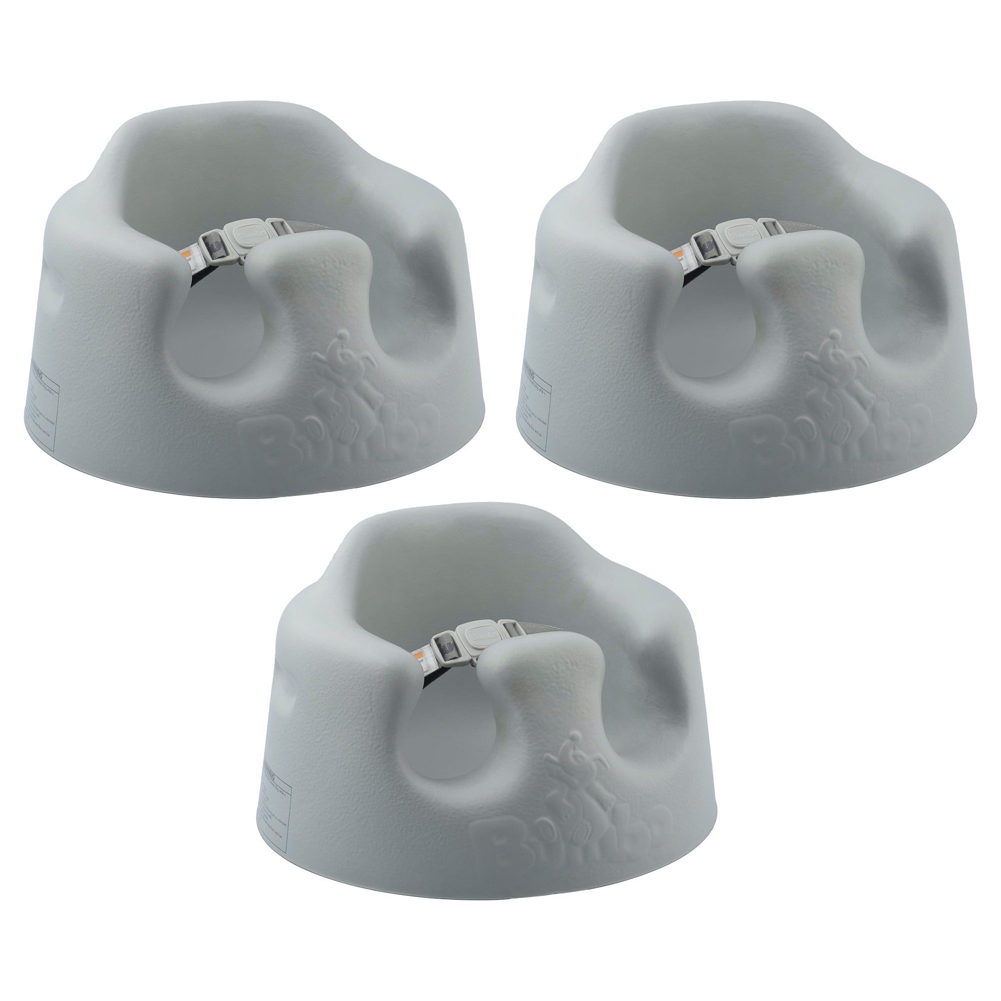 Bumbo Baby Soft Foam Wide Floor Seat w/ Adjustable Harness, 3 Pack, Monsoon