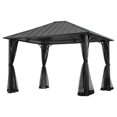 Sunjoy Hildreth 11x13' Screened Gazebo Canopy Outdoor Pergola Tent(For Parts) - VMInnovations