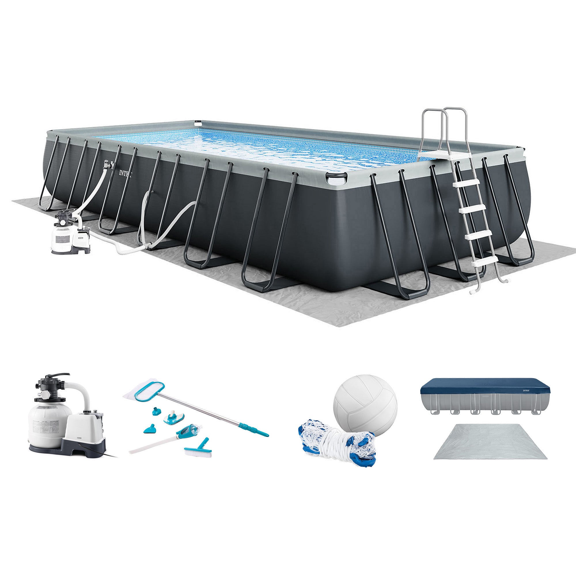 Intex 26367EH 24' x 12' x 52" Ultra XTR Frame Swimming Pool w/ Pump (Used)