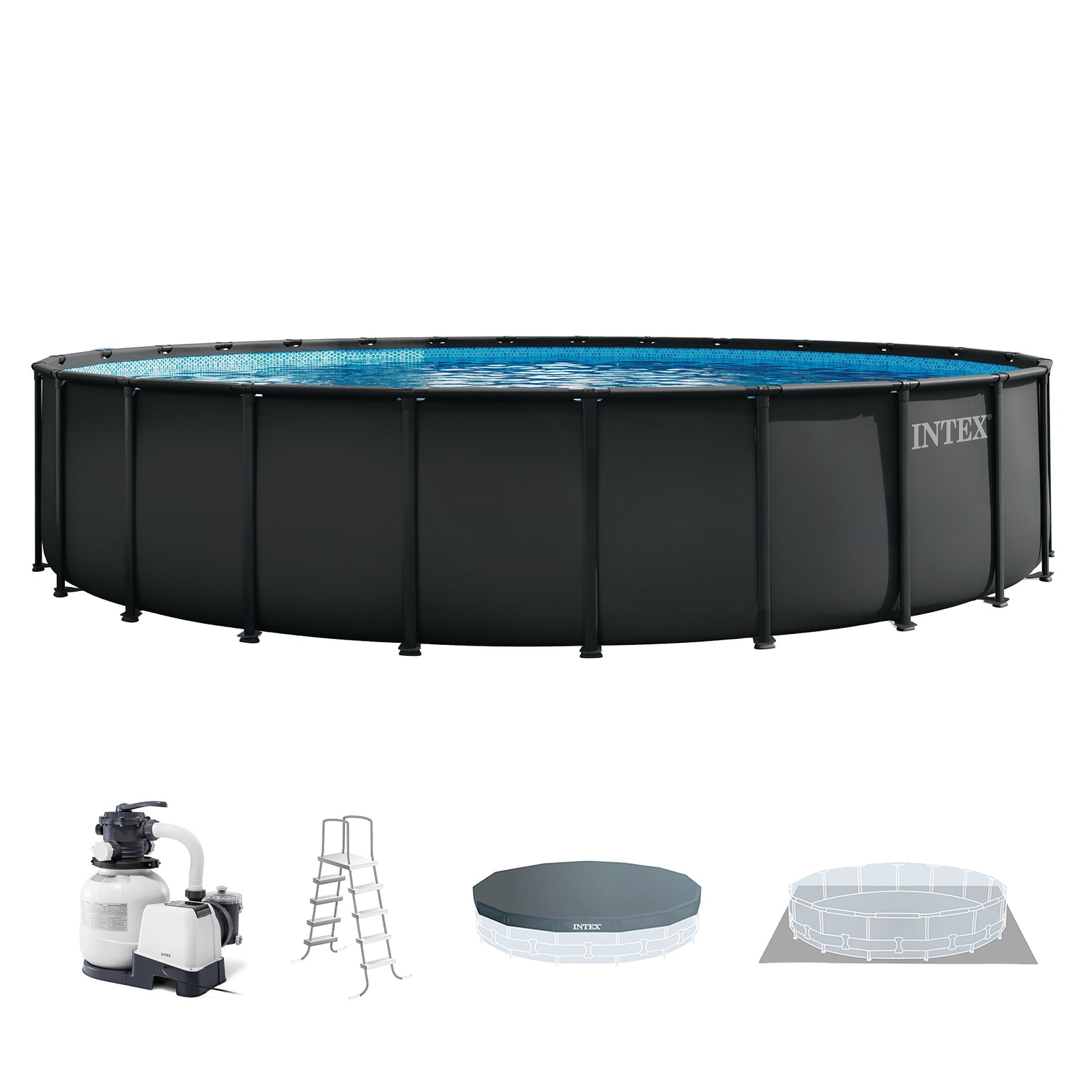 INTEX Ultra XTR 24ft x 52in Round Frame Above Ground Swimming Pool w/Pump (Used) - VMInnovations