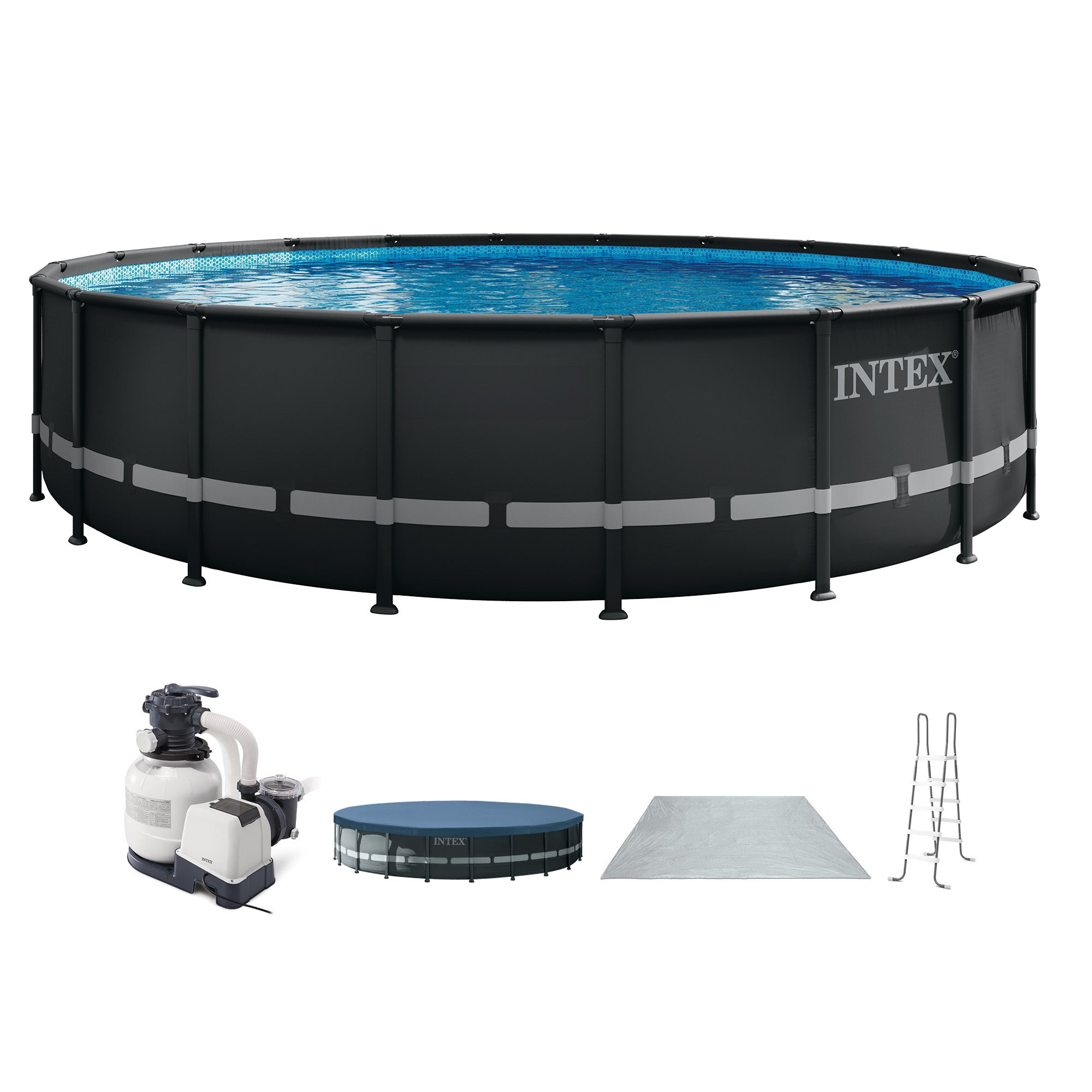 Intex Ultra XTR Frame 26 Foot x 52 Inch Round Above Ground Swimming Pool Set