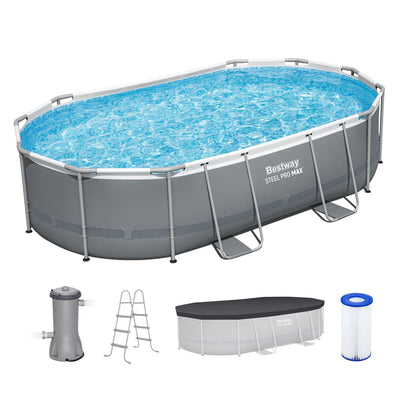 Bestway Power Steel 16 x 10-Foot Metal Above Ground Pool Set with Pump(Open Box)