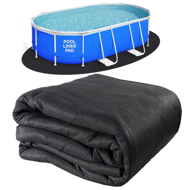 Swimline Hydrotools Above Ground Oval Liner Pad, Pool Protector Mat, 12 x 24 Ft - VMInnovations