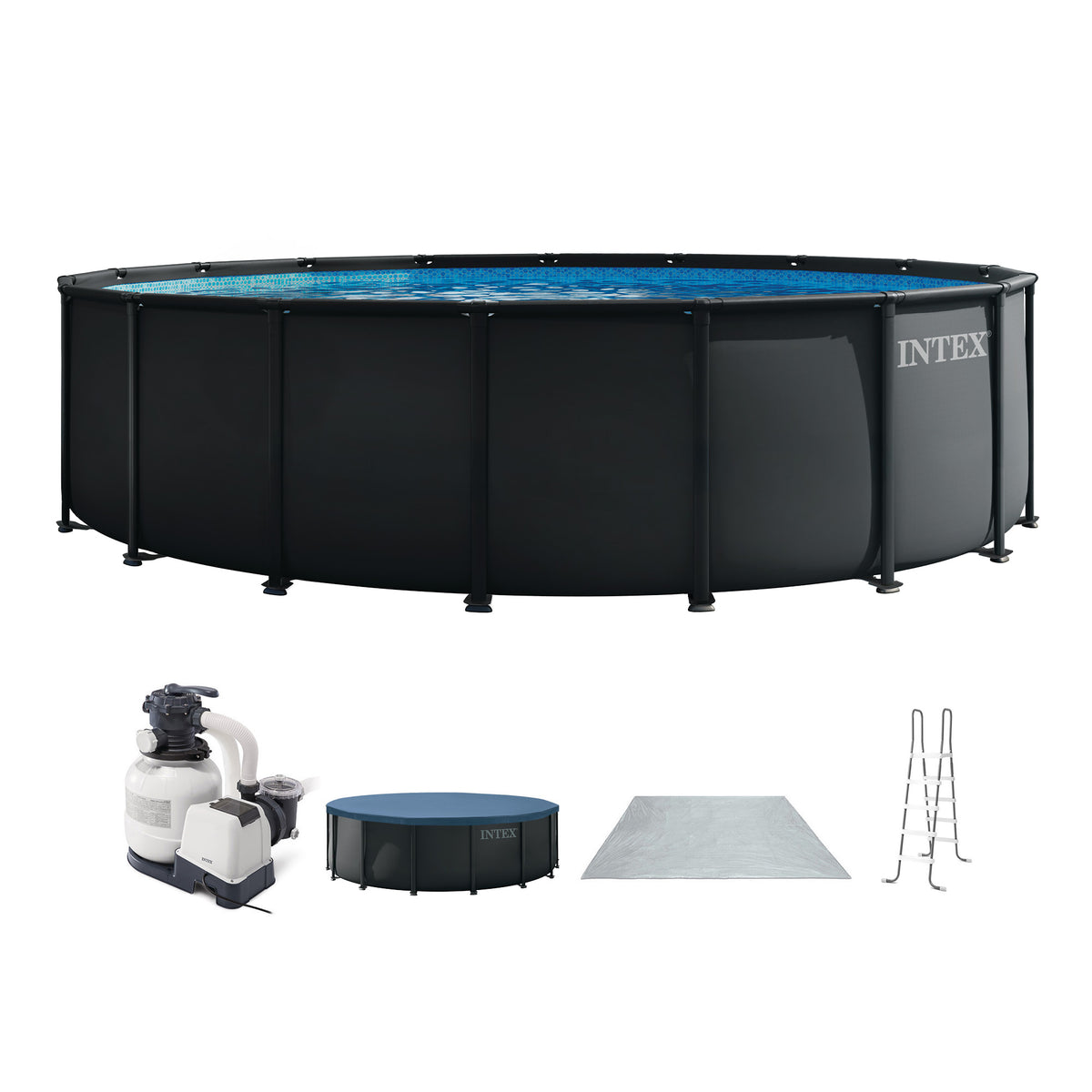 INTEX Ultra XTR 18ft x 52in Round Frame Above Ground Swimming Pool Set with Pump