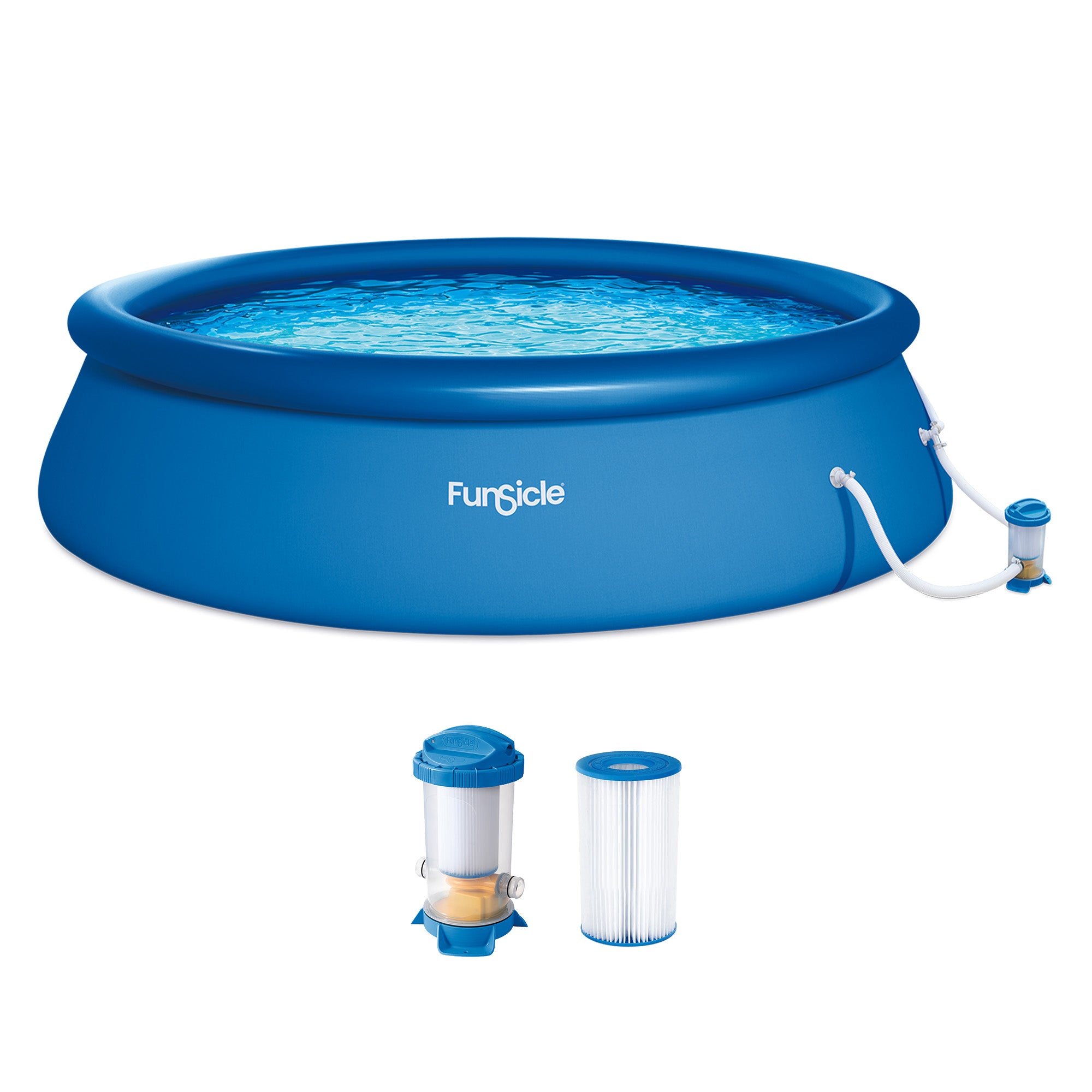Funsicle 18" x 48" QuickSet Ring Top Outdoor Above Ground Pool w/Pump (Open Box) - VMInnovations