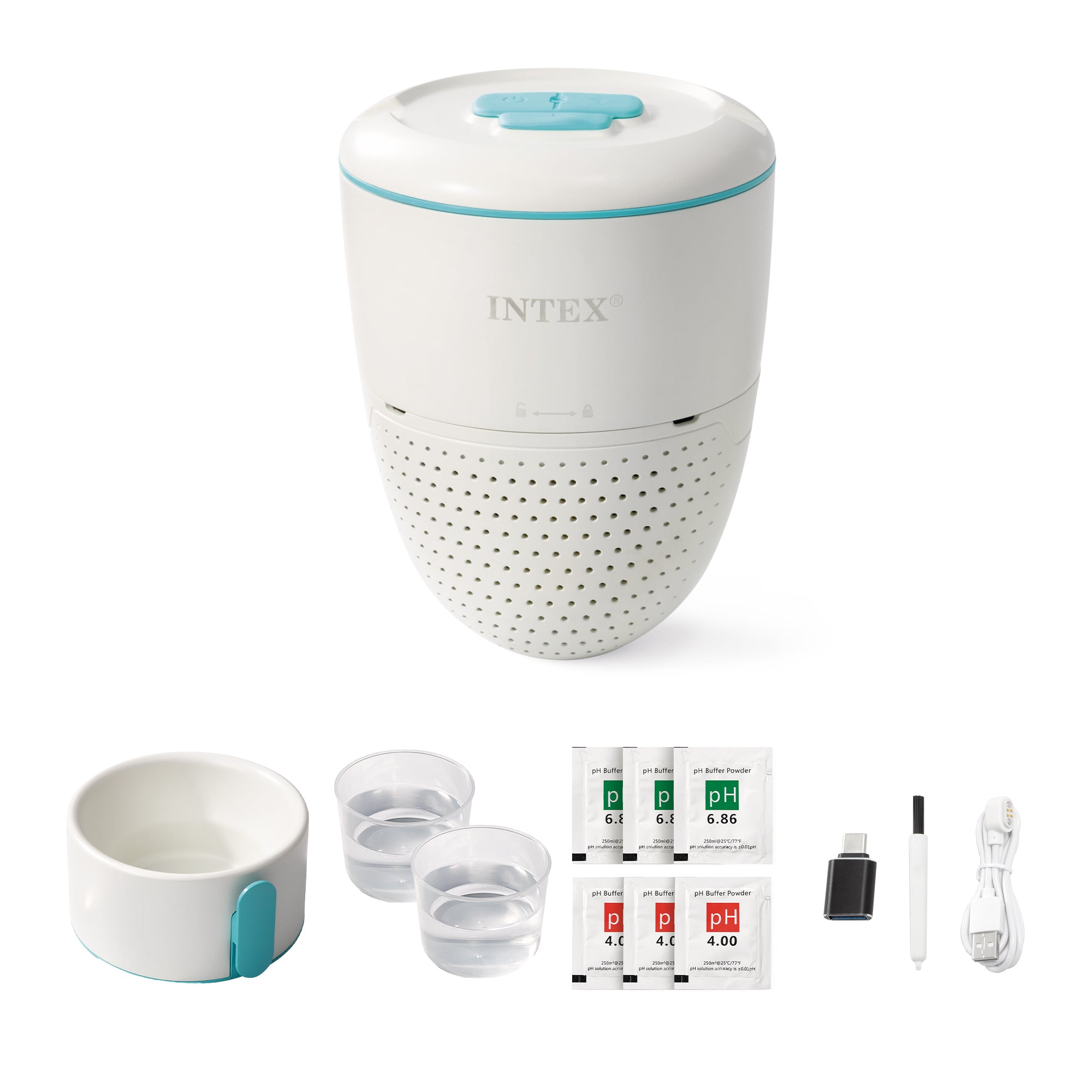 INTEX Smart Pool Water Analyzer with App for Saltwater System & Sand Filter Pump