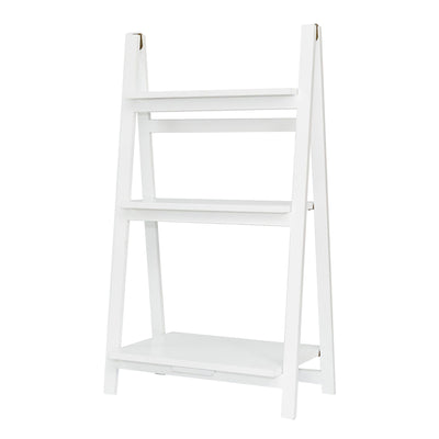 PJ Wood 3 Tier Foldable Bookshelf Home Display Stand, White (Open Box) - VMInnovations