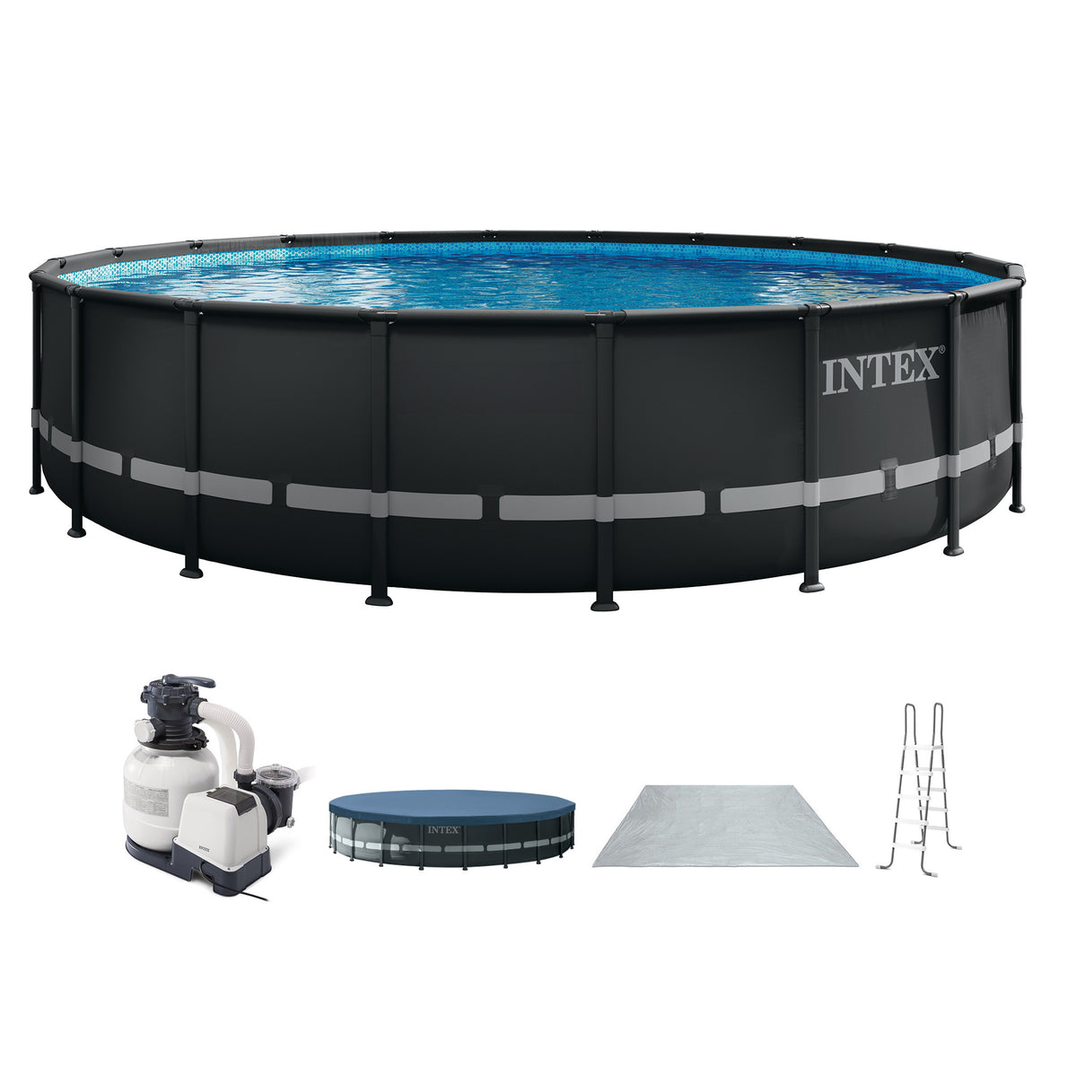 Intex Ultra XTR Frame 26 Foot x 52 Inch Round Above Ground Swimming Pool Set