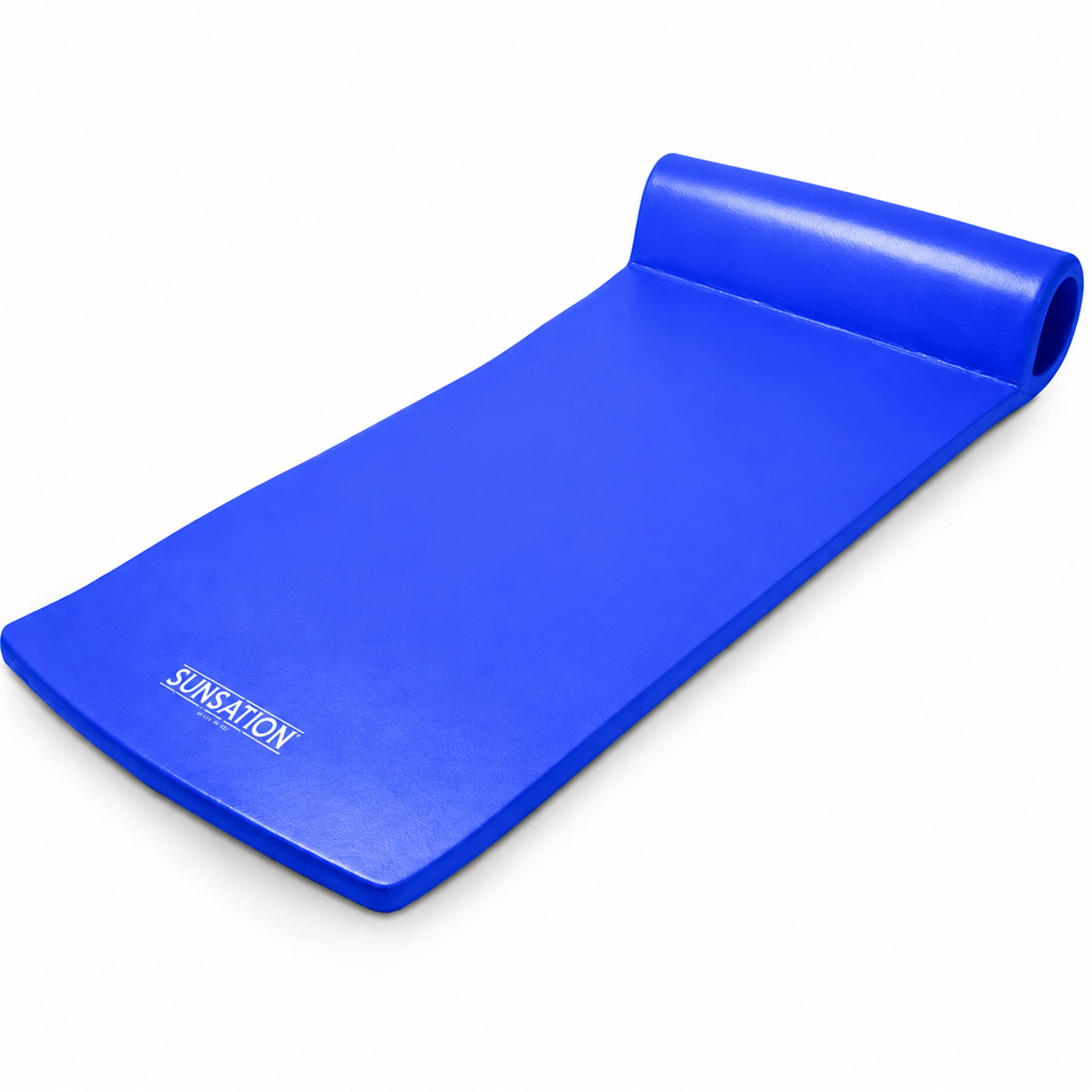 TRC Recreation Sunsation 1.75" Thick Foam Lounger Raft Pool Float, Indigo Blue