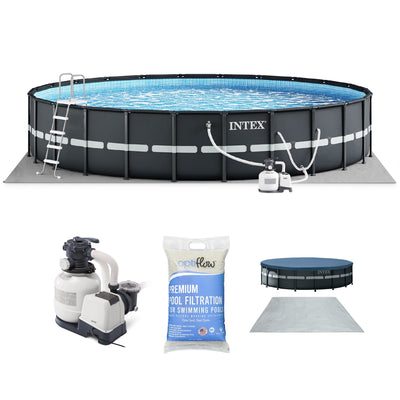 Intex Ultra XTR Frame 18'x52" Above Ground Pool and OptiFlow Premium Filter Sand