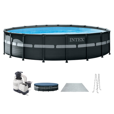 Intex 18Ft x 52In Ultra XTR Frame Round Above Ground Swimming Pool Set with Pump