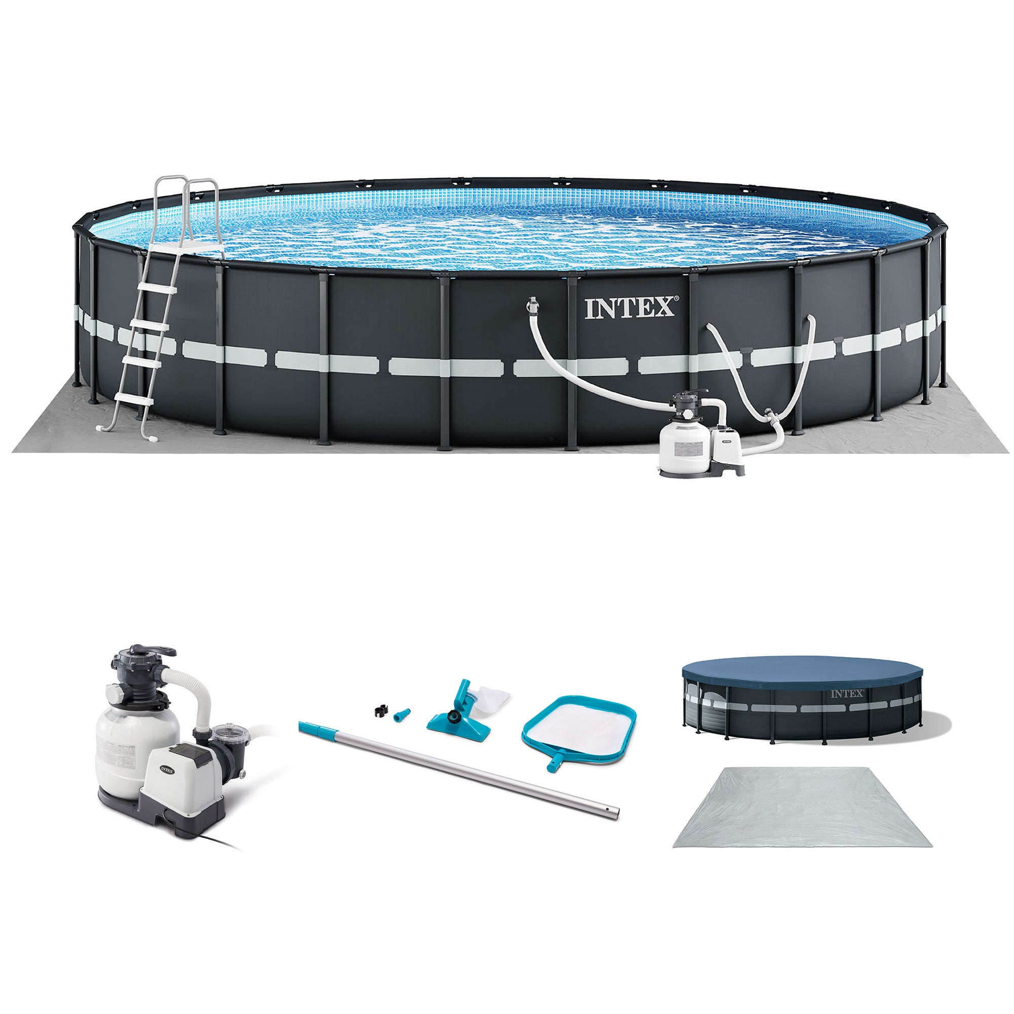 Intex Ultra XTR 18' x 52" Above Ground Pool with Pump, Vacuum, & Maintenance Kit