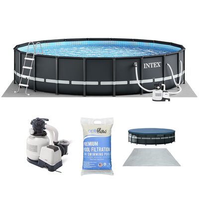 Intex Ultra XTR Frame 20'x48" Above Ground Pool and OptiFlow Premium Filter Sand