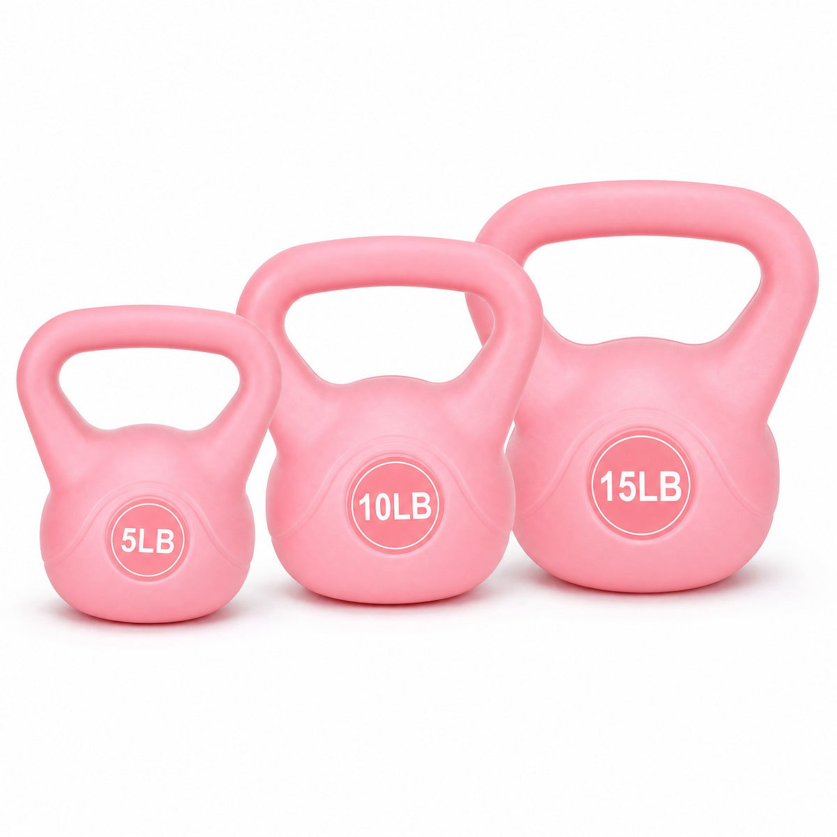 BalanceFrom Sand-Filled Kettlebell Exercise Weights, Set of 5, 10, and 15 lb