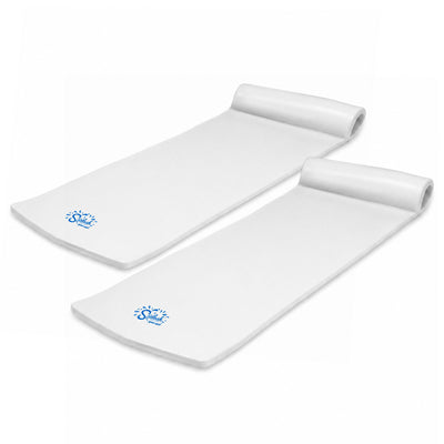 TRC Recreation Splash 1.25" Thick Foam Swimming Pool Float Mat, White (Open Box)