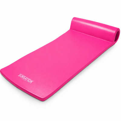 TRC Recreation Sunsation 1.75" Thick Foam Lounger Raft Pool Float, Flamingo Pink