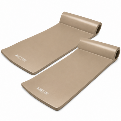 TRC Recreation Sunsation 70-Inch Foam Raft Lounger Pool Float, Bronze (2 Pack) - VMInnovations