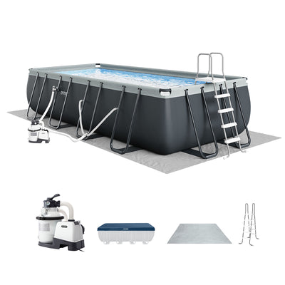 Intex Ultra 18' x 9' x 52" XTR Rectangular Frame Pool Set w/Pump Filter(Damaged)