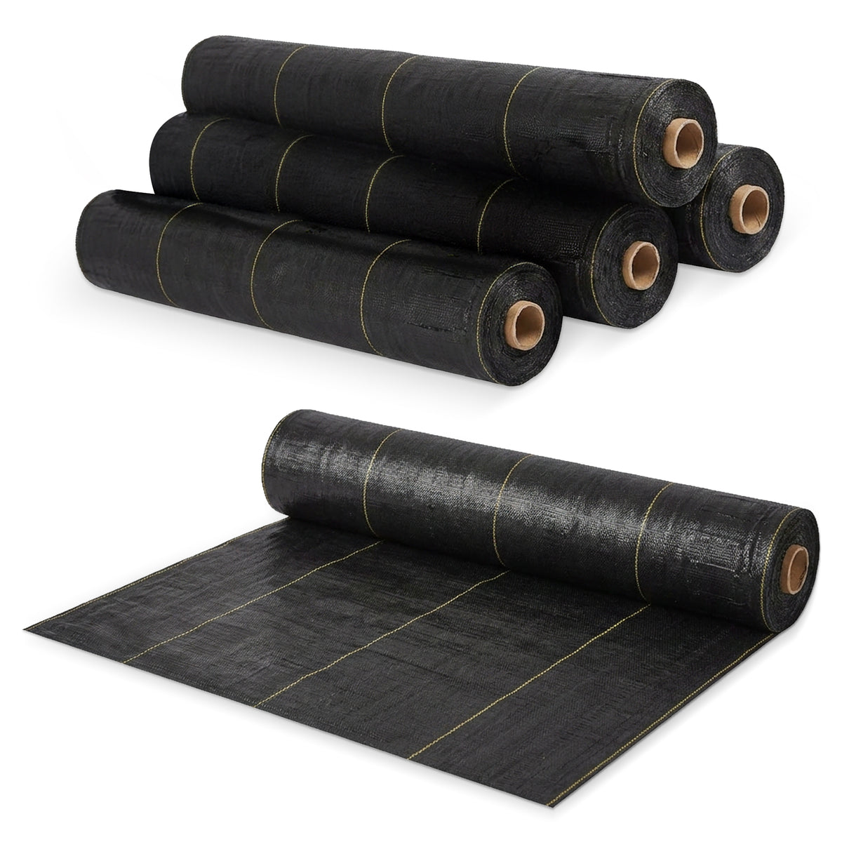 DeWitt Sunbelt 4'x300' Woven Weed Barrier Landscape Fabric Ground Cover (5 Pack)