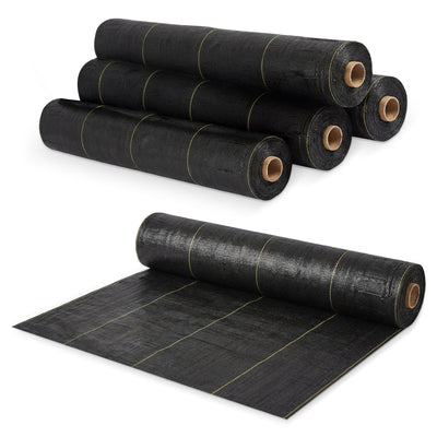 DeWitt Sunbelt 4'x300' Woven Weed Barrier Landscape Fabric Ground Cover (5 Pack)