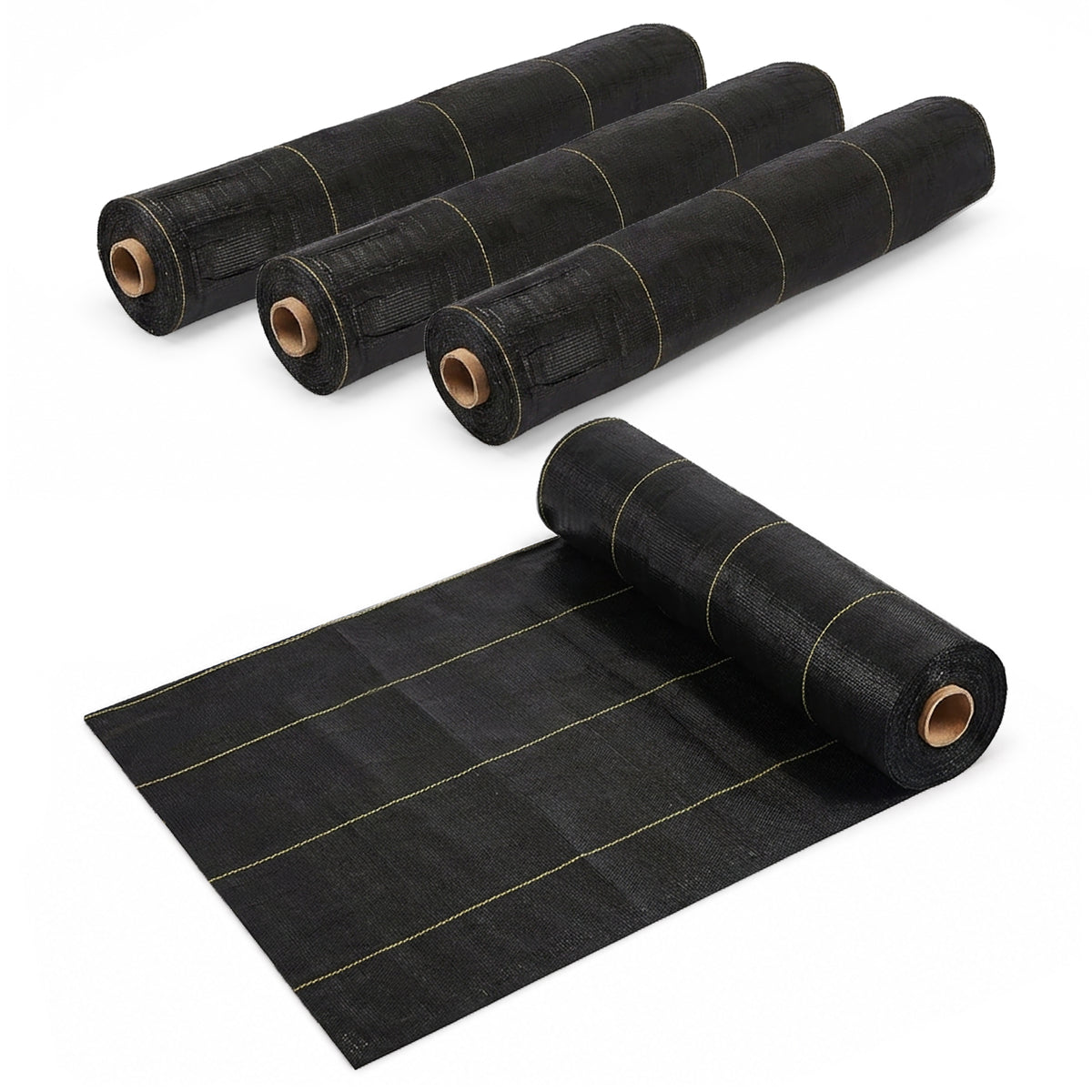 DeWitt Sunbelt 4x300' Woven Weed Barrier Landscape Fabric Ground Cover (4 Pack)